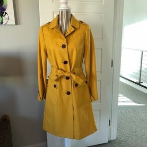 Yellow Button Up or Tie Coat